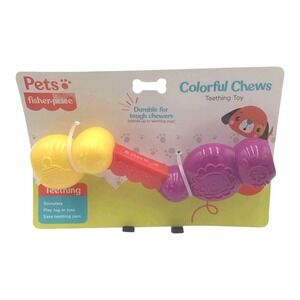 Fisher-Price Pets Colorful Puppy Teething Chew Toy - Soft & Durable Pet Toy